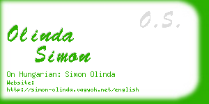 olinda simon business card